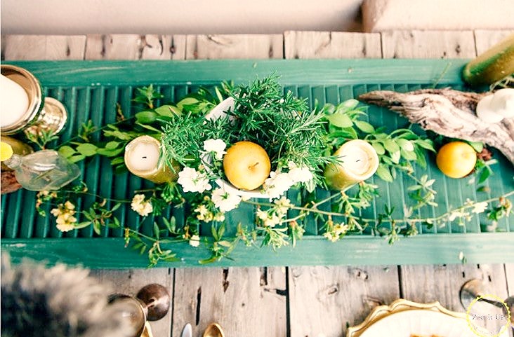 Shutters for table decoration