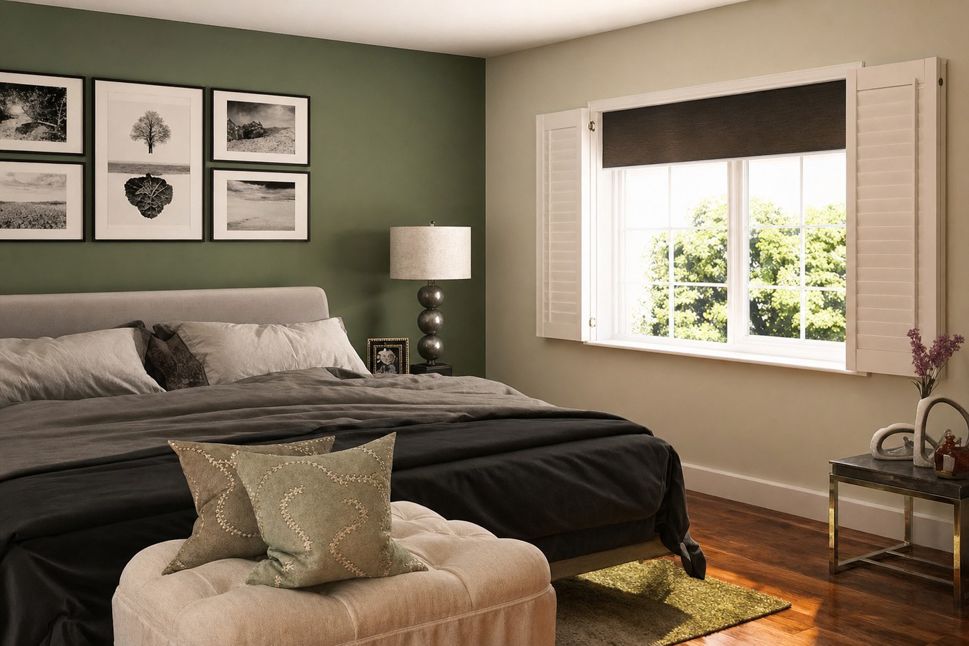 Integrated Blackout Blinds in a considered interior