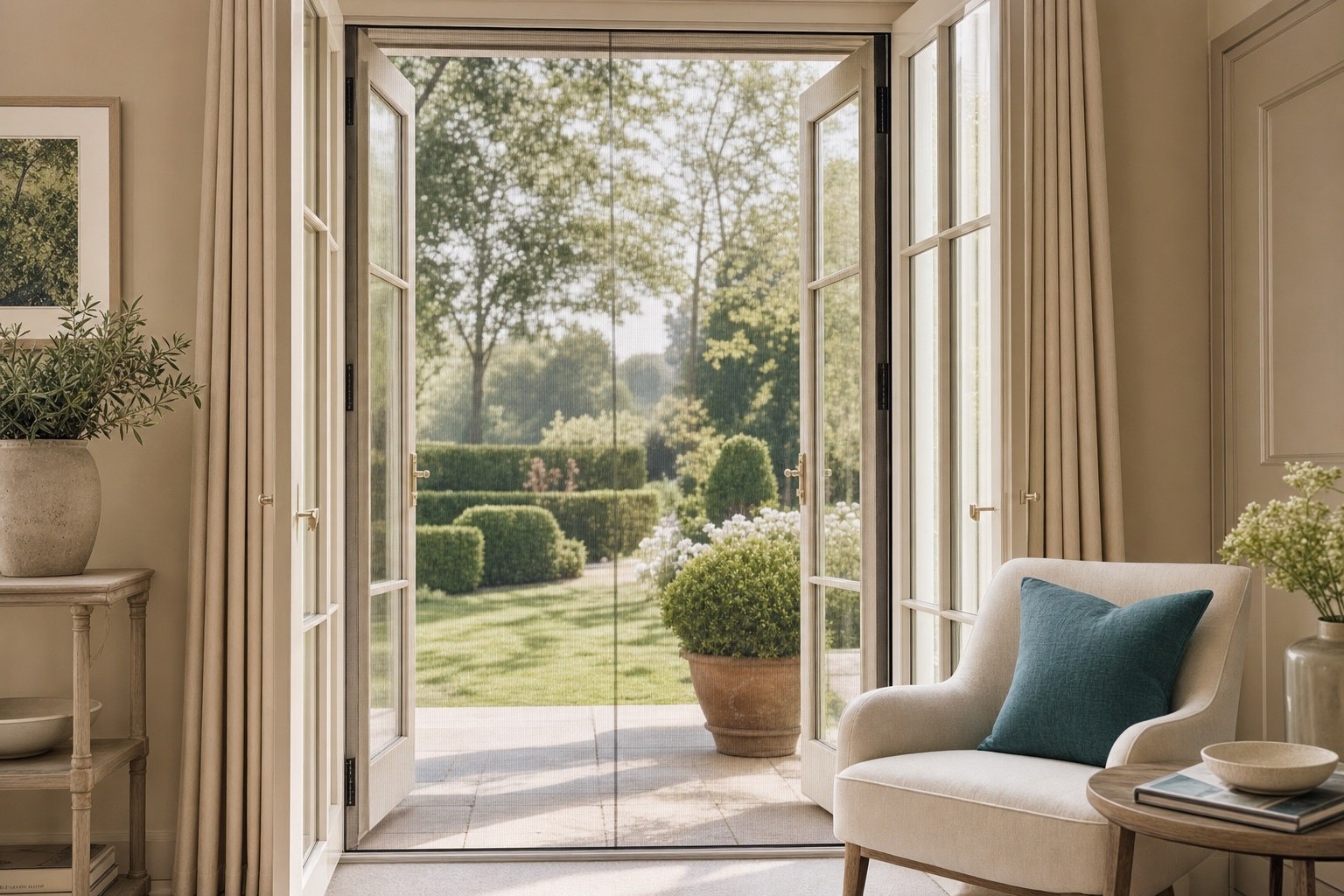 Serene fly screen fitted to a home