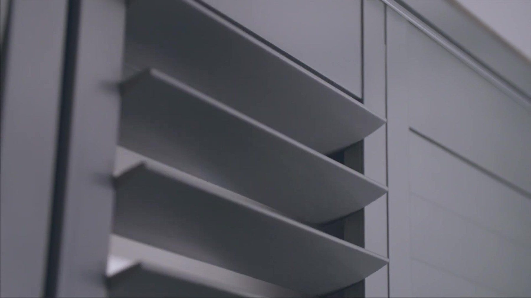 Grey Cuba basswood shutters