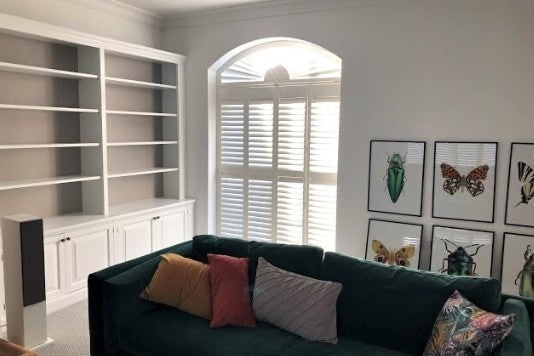 Fiji hardwood shutters in a lounge