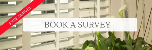 MDF or wooden shutters option book a survey banner