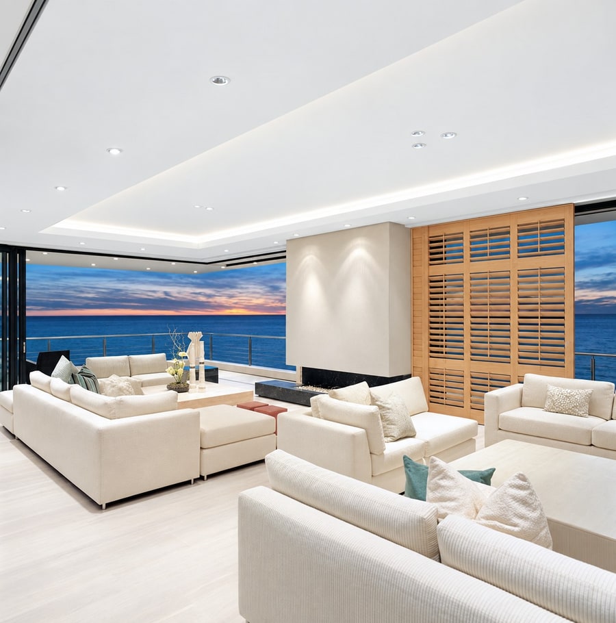 Sliding Shutters Square Living Stain