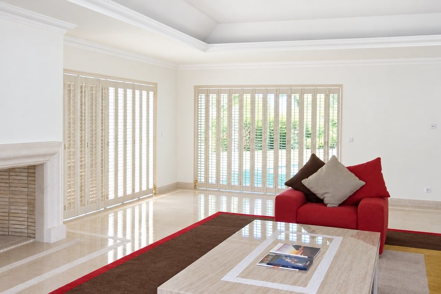 Sliding Shutters Square Living White