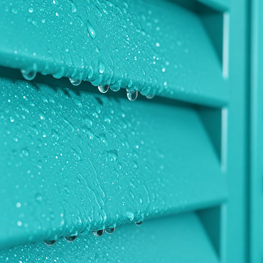 Water droplets on a Java louvre