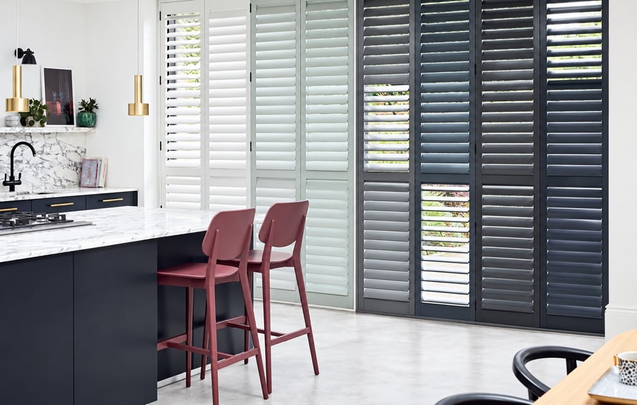 Hawaii shutters on a bi-fold track