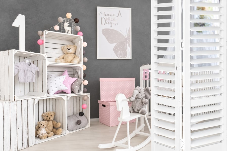 Portchester aluminium shutters in a child’s room
